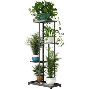 Plant Stand 4 Tier 5 Potted Flower Pot Holder Shelf Indoor Outdoor Plant Decor